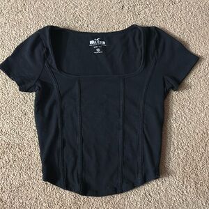 Hollister Black Baby Tee